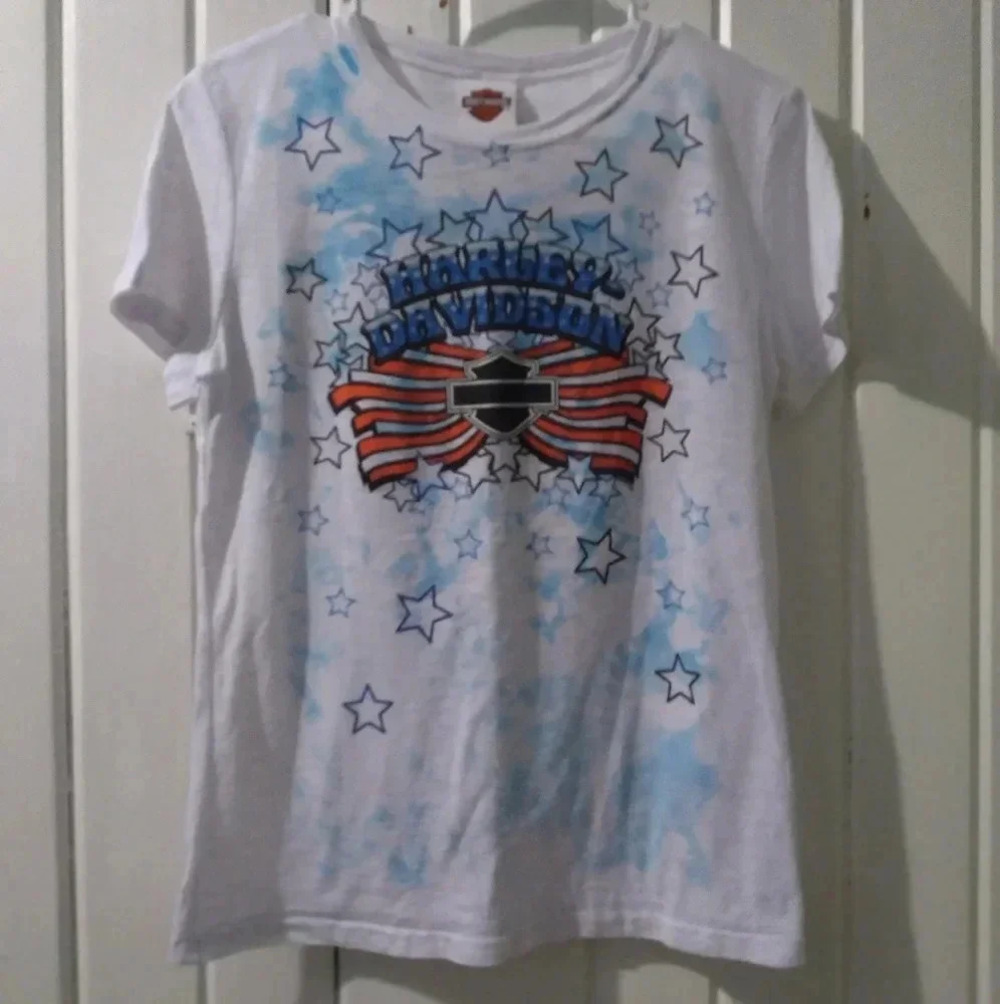 Harley-Davidson patriotic tee-large EUC